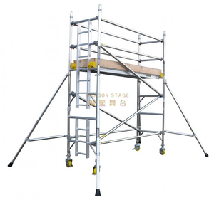 Escalera de subida móvil ajustable andamio individual 6,6 m