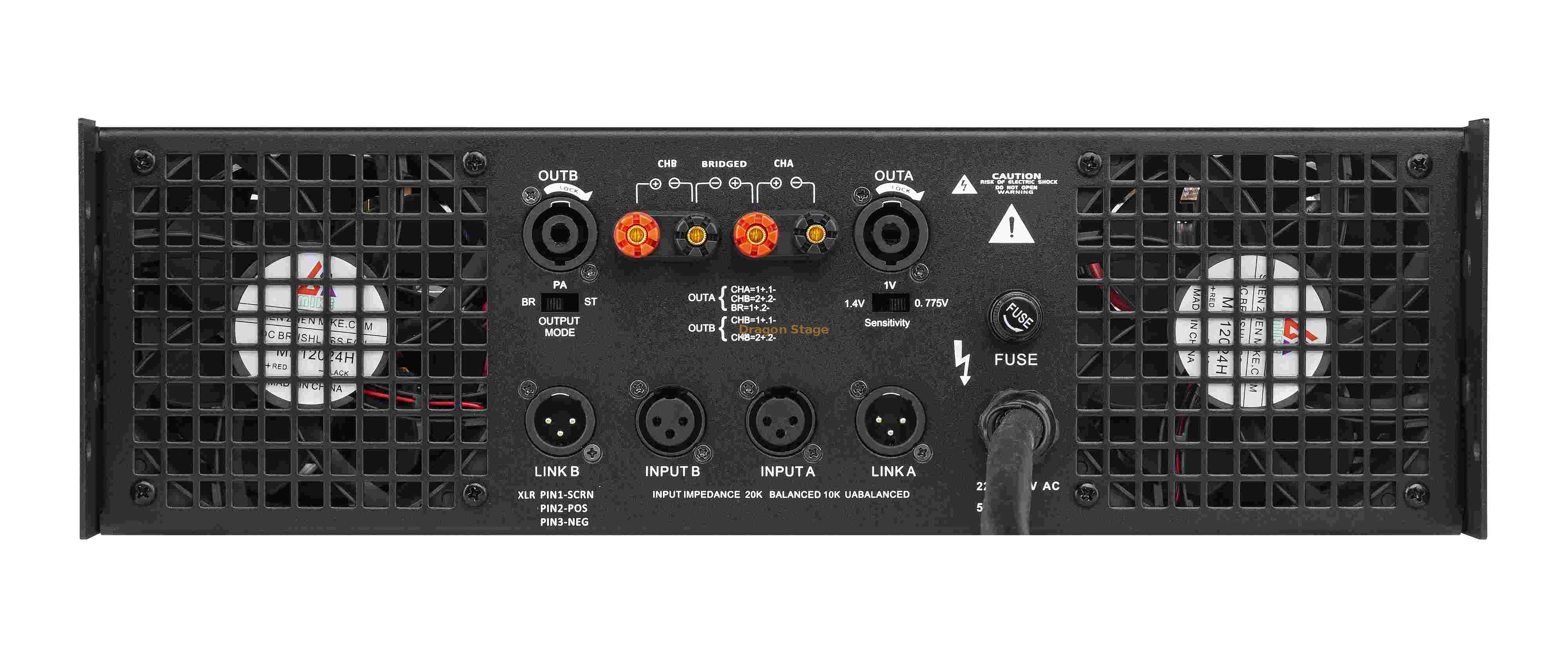 Audio de alta calidad LS21800 2*1800W clase TD amplificador de potencia profesional