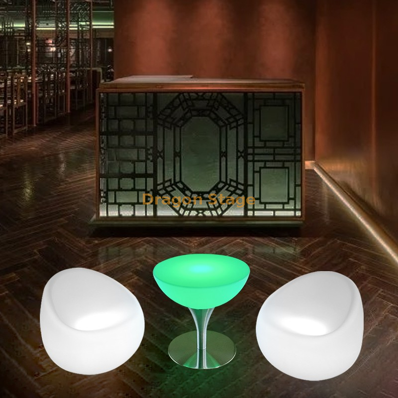 Muebles luminosos Led mesa y silla combinación tarjeta asiento soporte KTV Bar mesa al aire libre colorido moda sofá silla