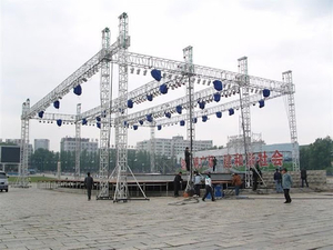 Estructura cuadrada de aluminio del braguero de la etapa del concierto al aire libre con el sistema de elevación del tejado plano