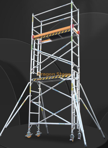 Torre de andamio individual móvil de aluminio personalizada de 5 m