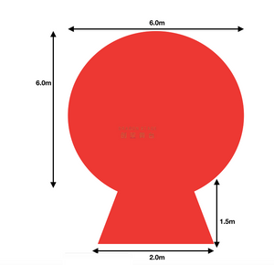 Forma de ojo de cerradura personalizada Etapa modular roja Diámetro de 6 m