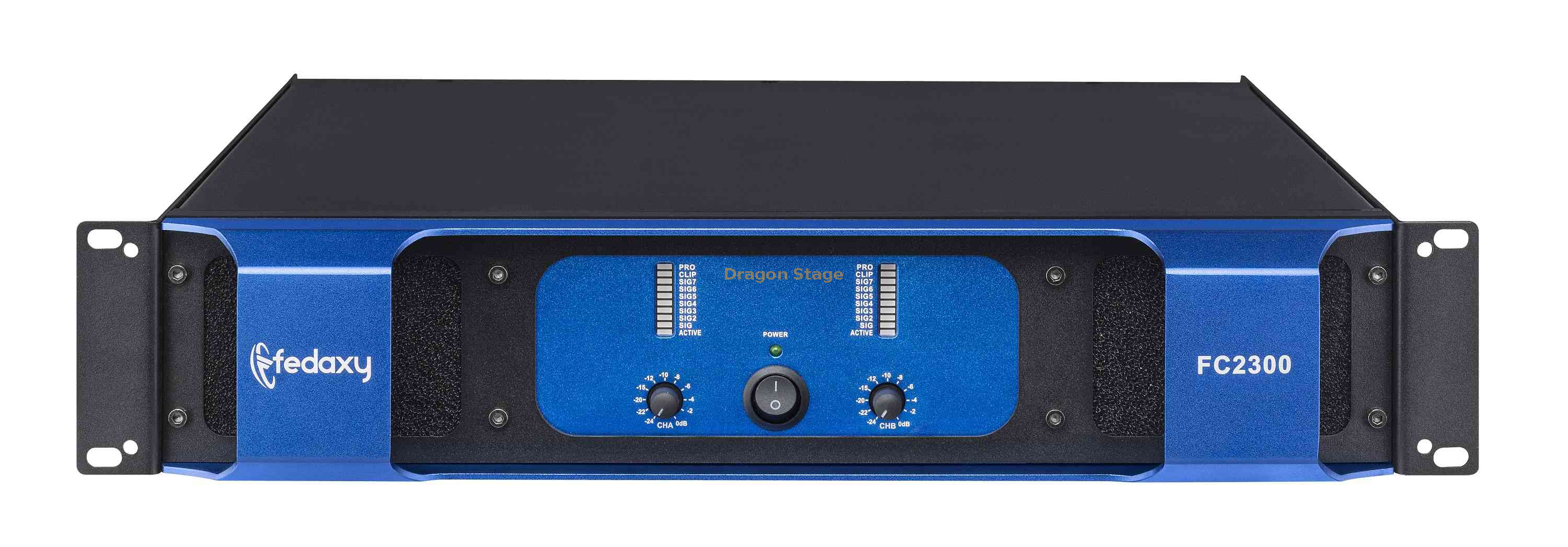 Amplificador de potencia de sistema de sonido clase H con 2 canales de 300 vatios en estéreo de 8 ohmios